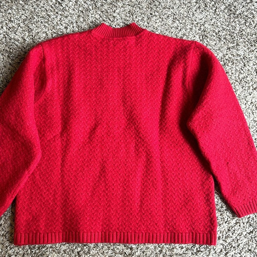 Alex Cannon Rowayton Wool Blend Red Ribbed Crew Neck Sweater Size XXL - Picture 9 of 10